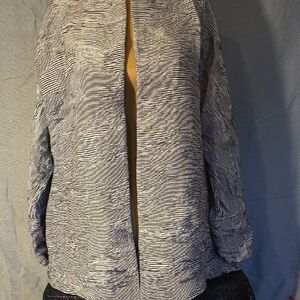 MarlaWynne Black and White Textured Blazer